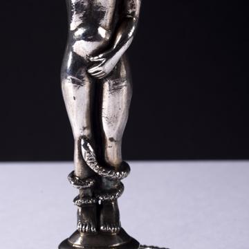 Adam and Eve glasses in crystal and silver plated, silver, eve [6]