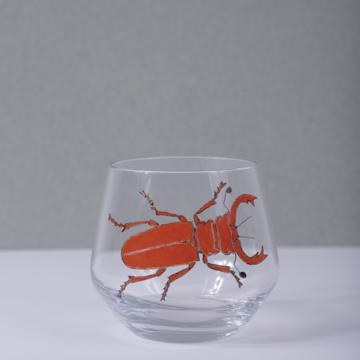 Scarab Glass in Enamel on Crystalline