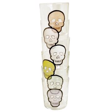 Skull Glass in Enamel on Crystalline, multicolor, complet collection [4]