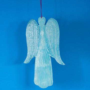 Angel to hang in stamped earthenware