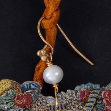 Boucles d'oreilles Marquises en découpage, multicolore, oreille percée [4]