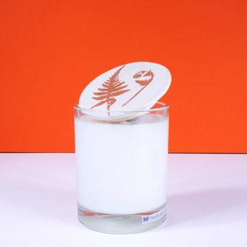 Bougie Parfumée in glass and earthenware, white, tomato leaf [1]