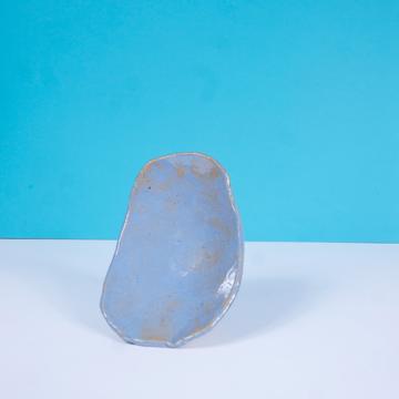 Bird bread dish in stamped sandstone, violet blue  [1]