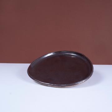 Assiette brunch Oiseaux en grès estampé, bronze [1]