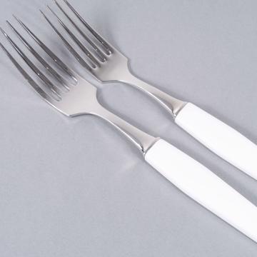 Fourchette Piano en résine et inox, blanc, dessert [2]