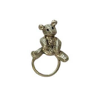 Bear glasses holder in silver or gold plated, silver [3]