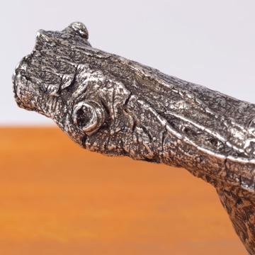 Poignée crémone Branche en métal patiné, argent [2]