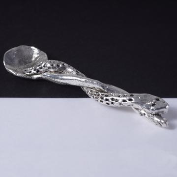Snake salt spoon in silver plated