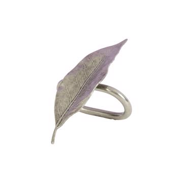 Leaves napkin rings in plated copper, silver, laurel [2]