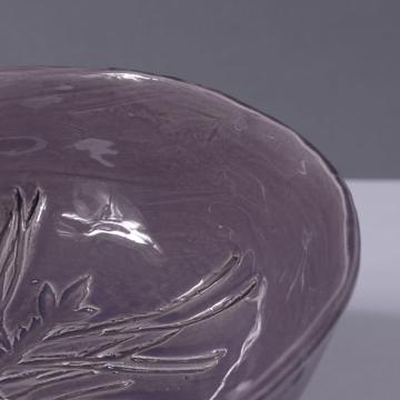 Petit Saladier Pomme de pin en faïence, violet [4]