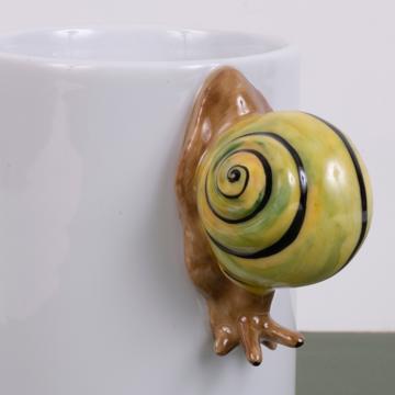Snail Mug in Limoges Porcelain, yellow [2]