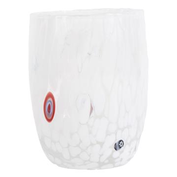 Lolipop Glass in Murano glass, white