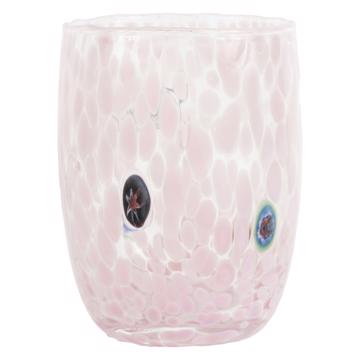 Lolipop Glass in Murano glass, light pink