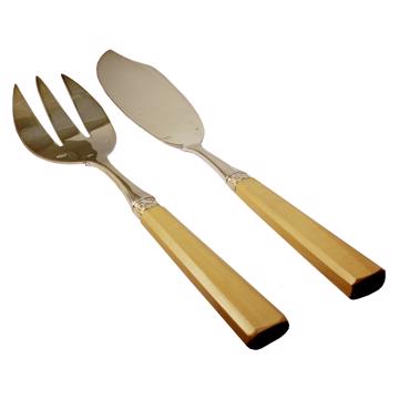 Kérylos fish serving set in boxwood, light yellow [3]