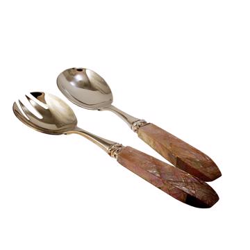 Pacific salad set in mother of pearl inlaid