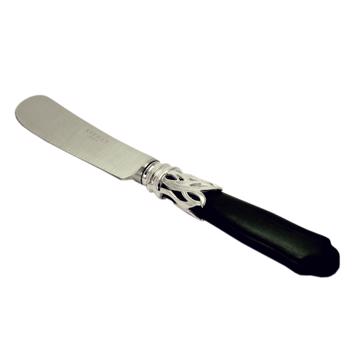 Tartineur Saba en argent et résine, noir mat [3]