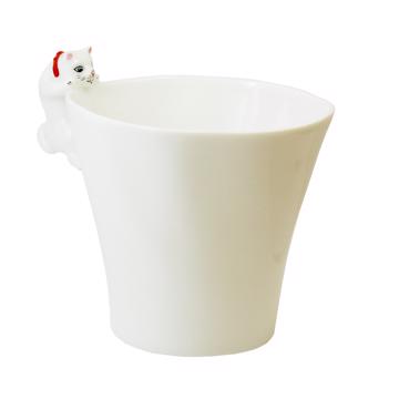 Tasse Chat en porcelaine de Limoges, blanc, café/thé [5]