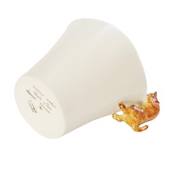 Tasse Chat en porcelaine de Limoges, orange, café/thé [5]