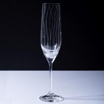 Service de verres Onde en Cristal gravé, multicolore, flûte [1]