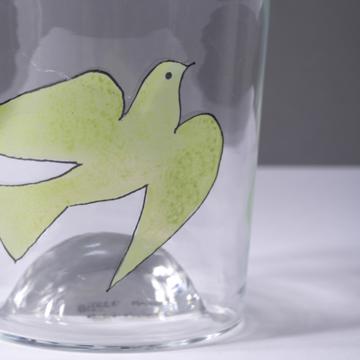 Verre Colombe en Email sur Cristallin, vert clair [2]