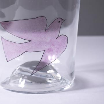 Verre Colombe en Email sur Cristallin, lila [2]