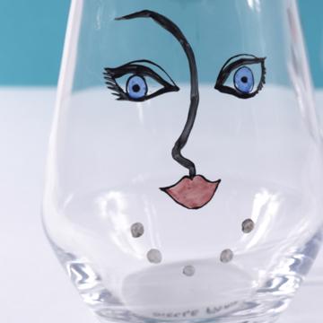 Verres Madame et Monsieur en Email sur Cristallin, multicolore, madame [2]