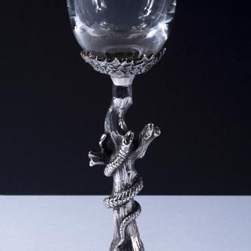 Verre Serpent en cristal et métal argenté ou doré, argent [2]