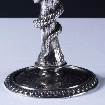 Verre Serpent en cristal et métal argenté ou doré, argent [3]