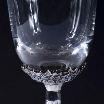 Verre Serpent en cristal et métal argenté ou doré, argent [4]