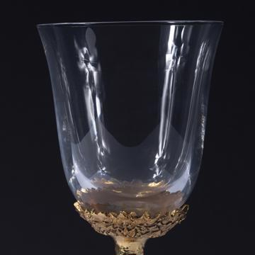 Verre Serpent en cristal et métal argenté ou doré, or [5]