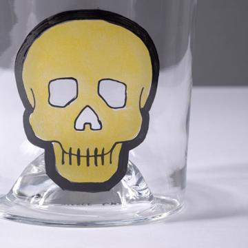 Verre Vanité en Email sur Cristallin, jaune [2]