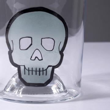 Verre Vanité en Email sur Cristallin, vert menthe [2]